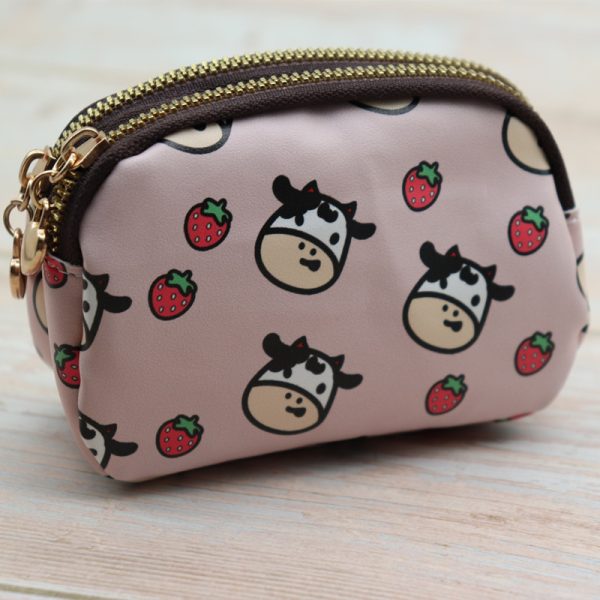 New Korean printed double zipper cute large capacity wallet student coin purse ID card card bag storage bag for women - Image 4