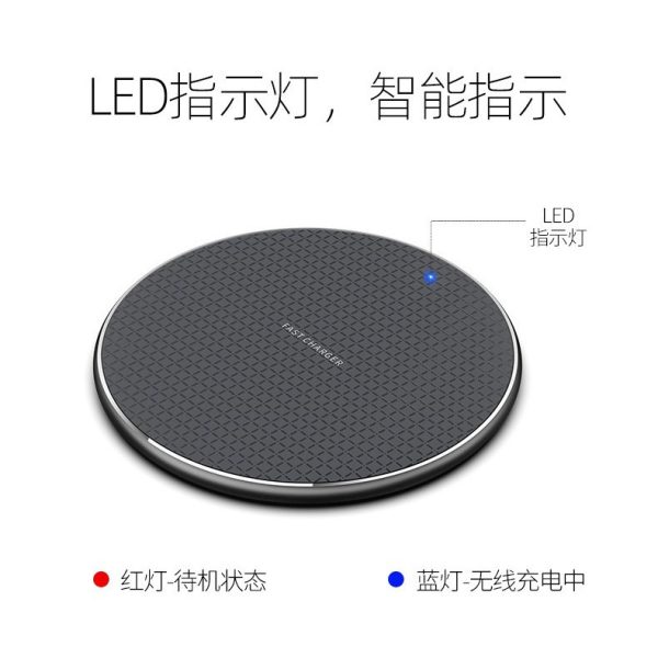 The cross-border TypeC charging cable desktop ultra-thin wireless charging tray is suitable for Apple series mobile phone fast charging chargers - Image 5