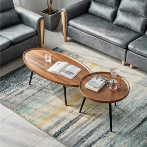 Carefully selected manufacturers light luxury Nordic small apartment living room coffee table simple modern home creative side table oval table