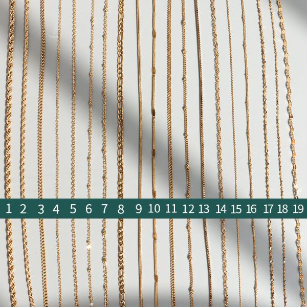 Cross chain, snake bone chain, twist chain, box chain, variety necklace, women's titanium steel plated 18K gold chain, clavicle chain jewelry - Image 5