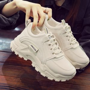 Spring and Summer New Daddy Shoes Fashion Platform Sneakers Women Korean Lace-up Student Casual Comfortable Shoes Wholesale