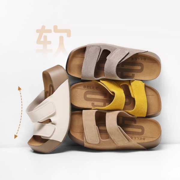 Cowhide version ~ thick milk toast shoes 2nd generation thick-soled Birkenstock slippers women's new summer 2025 can be worn outside sandals - Image 2