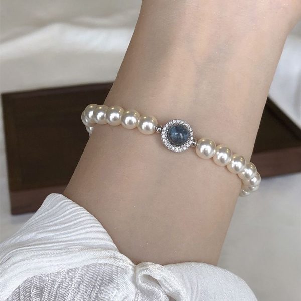 Mercury French vintage style pearl bracelet light luxury style niche design high-end exquisite jewelry