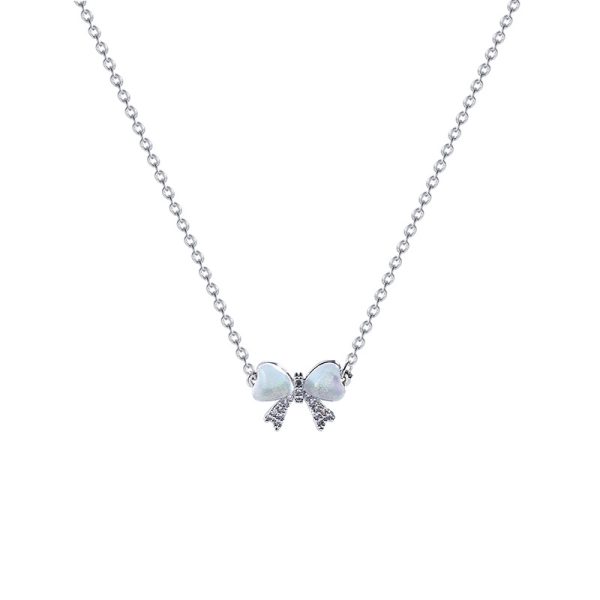 Light luxury niche cat's eye stone bow necklace female ins tide super fairy all-match temperament small fresh titanium steel clavicle chain - Image 5