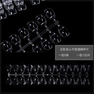 Nail pattern nail display board practice nail salon toenail square and round style display booklet transparent natural color