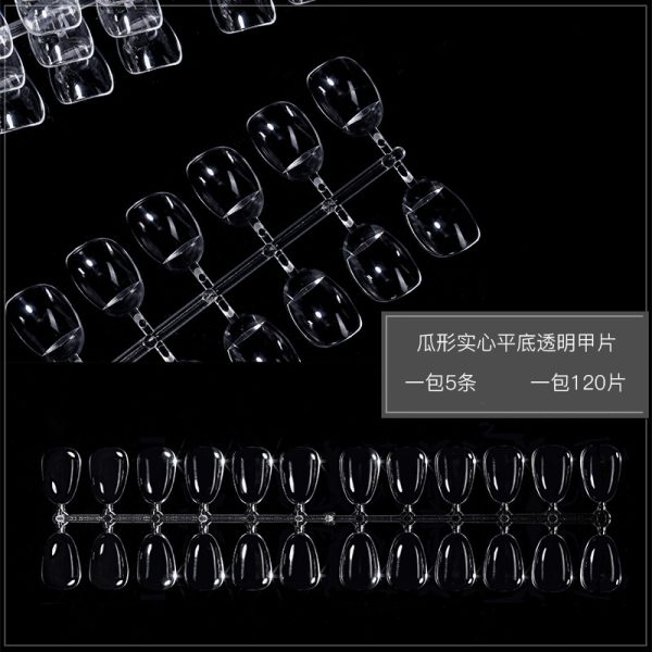 Nail pattern nail display board practice nail salon toenail square and round style display booklet transparent natural color - Image 4