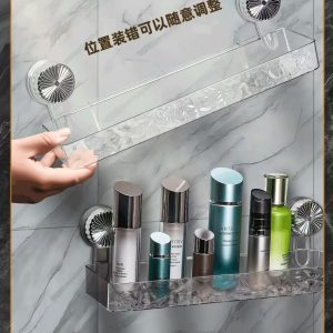 Storage rack, suction cup, punched hole, hand washing, toilet, suction cup, wall-mounted storage, bathroom, bathroom light luxury storage box