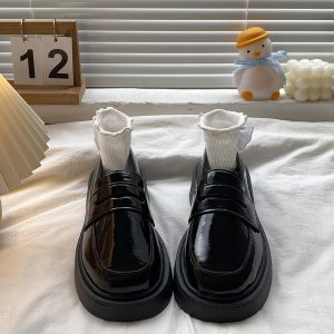 British-style small leather shoes, thick-soled loafers, spring and autumn new preppy style pumps, women's shoes, one-foot single shoe trend