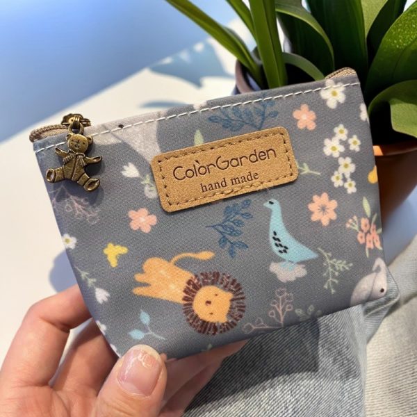 Cartoon waterproof oxford cloth mini coin purse card holder girls coin lipstick headphones car key storage pouch - Image 3