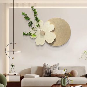 Restaurant decoration painting, creative flowers, sandstone painting, three-dimensional physical green plant hanging painting, living room, bedroom, high-end sense wall painting