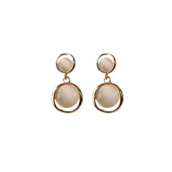 "French Town" gentle and simple, court retro cat-eye earrings, high-end vintage vintage earrings, ear clips - Image 5