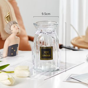 Vase Nordic style ornament living room clear glass simple aquaculture flower arrangement hydroponic drying flower vessel flower decoration