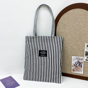 2024 New Cross-border Handbag Women's Shoulder Bag Convenient Premium Striped Crossbody Bag Handbag Student Make-up Bag