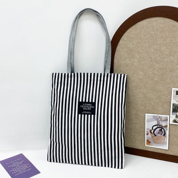 2024 New Cross-border Handbag Women's Shoulder Bag Convenient Premium Striped Crossbody Bag Handbag Student Make-up Bag - Image 4