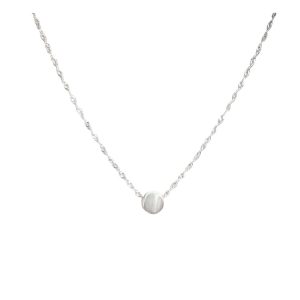 S925 sterling silver cat's eye bead water ripple necklace women's korean simple ins high-end niche design versatile clavicle chain