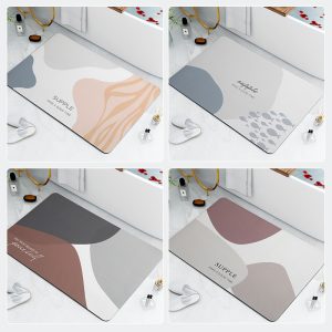 Cross-border technology velvet bathroom mat toilet absorbent non-slip foot mat easy to care for diatom mud floor mat can be customized wholesale