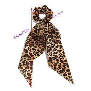Leopard print triangle scarf, leopard print streamer, hair tie, new trendy European and American hair tie hair rope, female niche, simple temperament, atmospheric