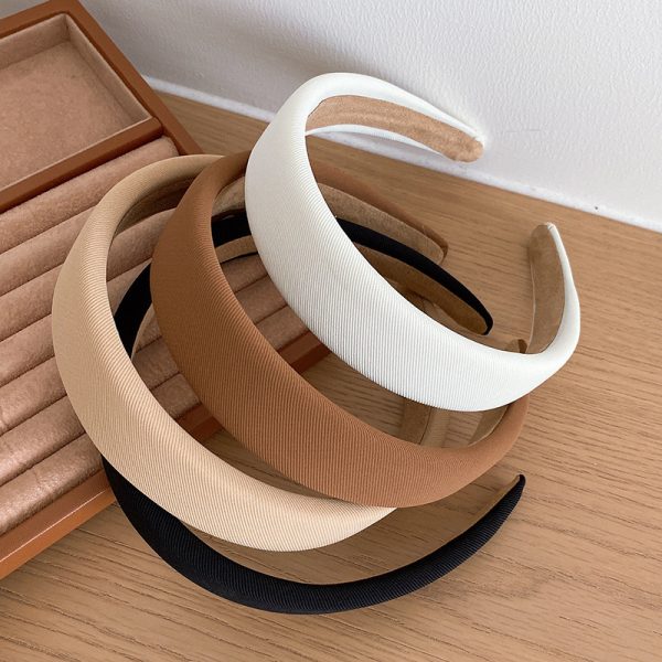 Go out and go out with a versatile hair pressure hair wash face wide brim hair tie headband headband women's 2024 new head cave white hairpin headband headband - Image 3