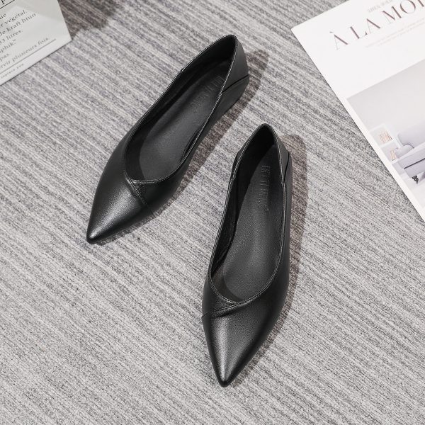Work shoeswomen's flat soles, professional soft soles, pumps, office commuter interviews, single shoes, pointed toes, versatile dress shoes, work shoes - Image 4