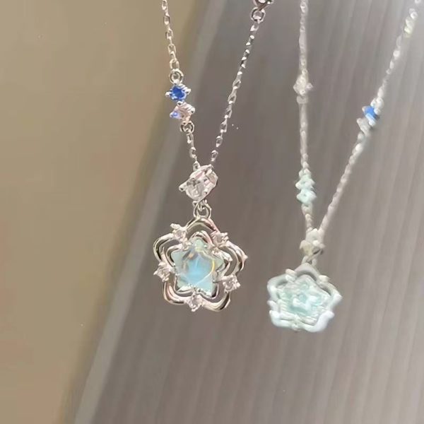 New Heart of the Ocean Necklace Women's Light Luxury Niche Design High-end Clavicle Chain Valentine's Day Gift for Girlfriend - Image 3