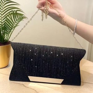Cross-border European and American fashion pleated envelope bag temperament dress dinner clutch bag party evening bag ladies banquet bag