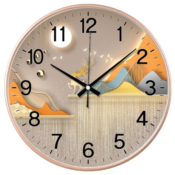 Silent Internet celebrity decoration wall clock, modern living room calendar, creative home fashion, light luxury, wall-mounted personalized clocks - Image 5