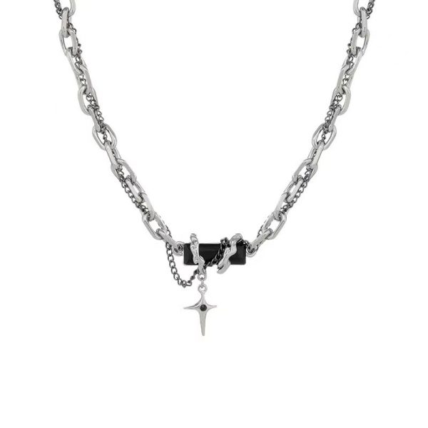 Fashion trend Internet celebrity same collarbone necklace men's versatile high-end simple men's necklace hip-hop jewelry wholesale - Image 5