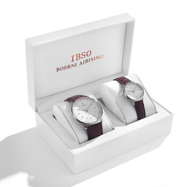 IBSO Couple Set New Belt Quartz Men's and Women's Watch Fashion Casual Analog Digital Graduated Watch