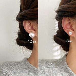 French pearl ear clip no ear piercing female mosquito coil disc earrings niche high-end sense 2023 new explosive fashion earrings