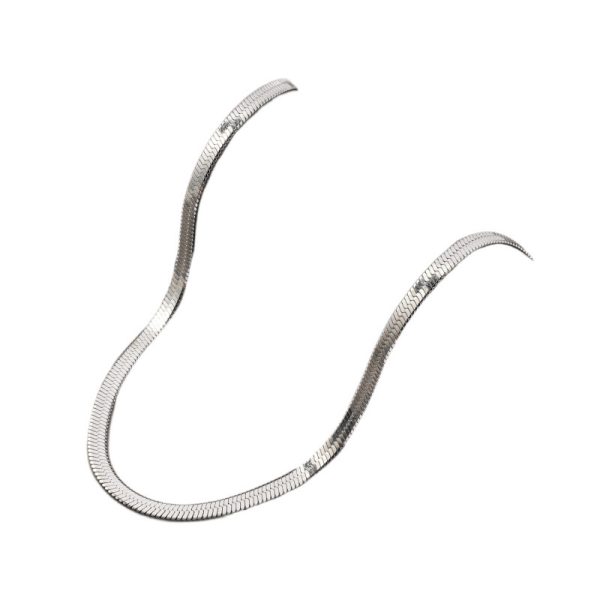 Authentic LANG titanium steel necklace male snake bone chain necklace wide blade chain simple high-end sense men's niche design: - Image 5