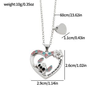 you are my sunshine Stitch Pendant Necklace Female Heart Stitch Party Gift