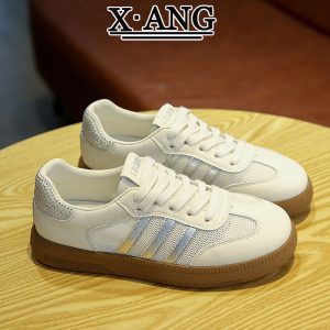 Genuine leather dextero shoes women's mesh breathable soft soled small white shoes 2025 summer new casual sneakers Forrest Gump shoes