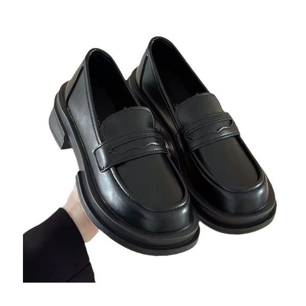 Thick-soled college British style women's 2024 new summer slip-on Mary Jane loafers - Image 5