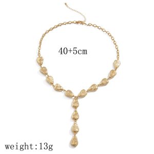 New cross-border irregular baroque Y-shaped clavicle chain ins high-end niche water drop pendant necklace for women
