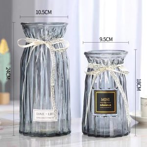 Vase Nordic style ornament living room clear glass simple aquaculture flower arrangement hydroponic drying flower vessel flower decoration