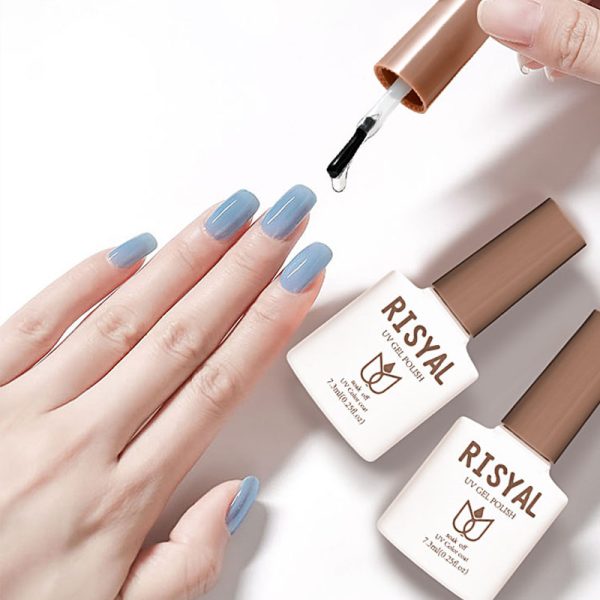 RISYAL nail art functional glue scratch resistant reinforced matte sealing adhesive primer spill proof nail polish glue wholesale glossy - Image 4
