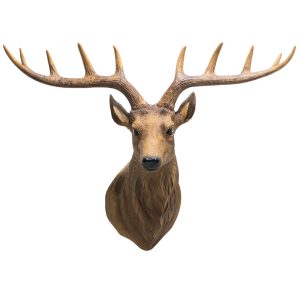 Nordic lucky deer head simulation wall decoration resin wall decoration American entrance decoration retro bar background wall