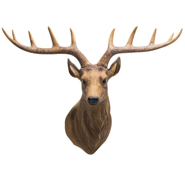 Nordic lucky deer head simulation wall decoration resin wall decoration American entrance decoration retro bar background wall - Image 5