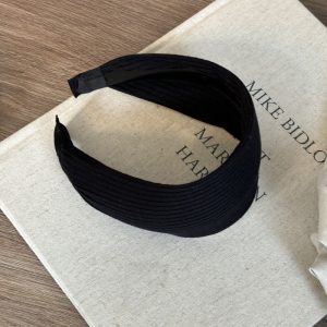 Yi Mengling has the same French knit gray widened headband high skull top fashion headband headband headband hairpin hair accessory
