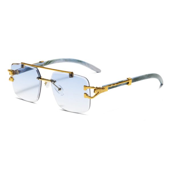New Vintage Bezel-Free Premium Sunglasses Men's UV Protection High-end Fashion Trend Sunglasses Women - Image 3
