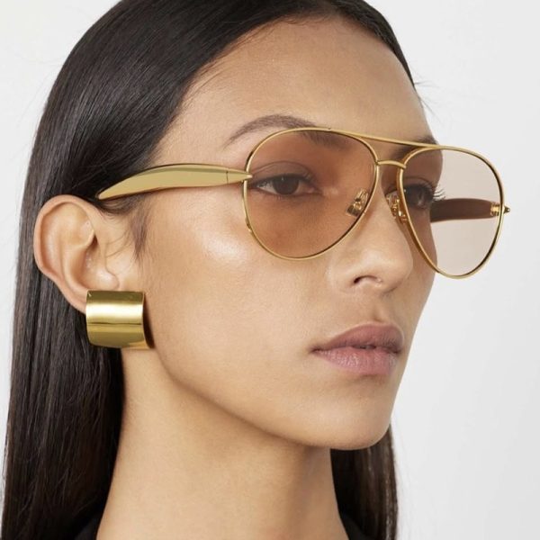 2025 New Toad Mirror Women's Aviator Large Frame Sunglasses Metal Frame High-end Retro Personality Sunglasses for Men