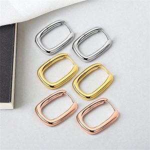 High-end earrings women's French U-shaped earrings simple and cool wind circle earrings earrings women's exquisite versatile earrings