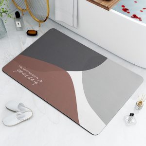 Cross-border technology velvet bathroom mat toilet absorbent non-slip foot mat easy to care for diatom mud floor mat can be customized wholesale