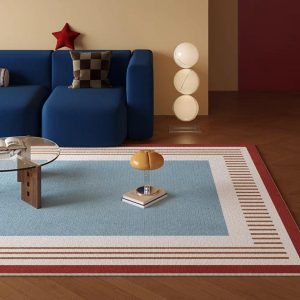 Bauhaus carpet, living room, coffee table blanket, vintage retro bedroom bedside blanket, floor mat, crystal velvet, non-slip and absorbent