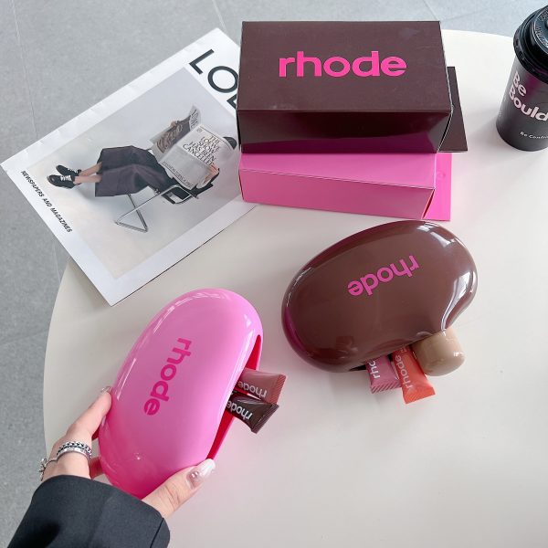 Rhode Hailey's same limited gift box, bag, cosmetics bag, storage bag, new 7-color silicone storage bag