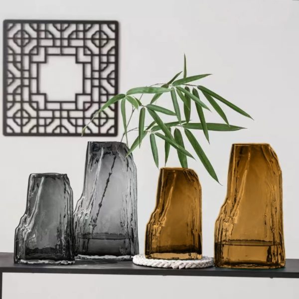 Creative special-shaped rockery glass vase Chinese style simple living room decoration ornaments flower aquaculture flower arranger - Image 4
