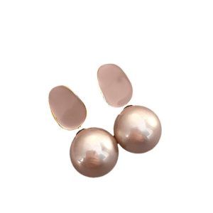 Real gold, silver plated needles, freshwater pearls, flower earrings, fashionable high-end earrings, French light luxury, elegant earrings, women