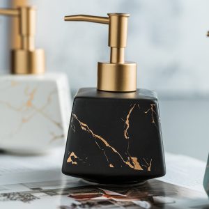 Light luxury ceramic hand sanitizer, shower gel, shampoo, water bottle, lotion, press bottle, model room bathroom decoration