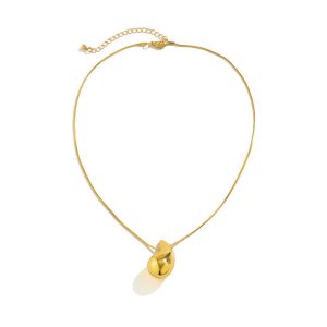 Simple European and American feng shui drop necklace feminine simple and versatile niche design clavicle chain 2023 new style