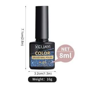 New Summer Popular Water Light Cat Eye Nail Polish Glue 6 Colors Colorful Absorbing Cat Eye Shiny Nail Polish Glue Wholesale
